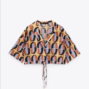 Zara printed cropped top